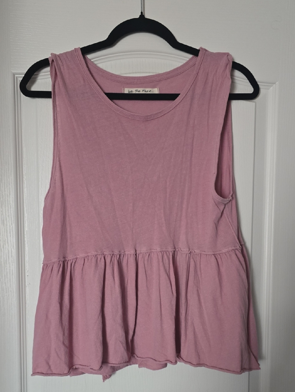 We The Free Dusty Pink Peplum Tank